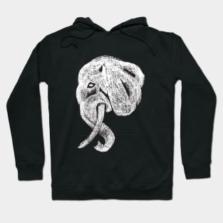 Elephant Head Side Provile Hoodie